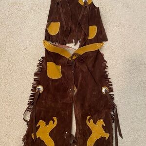 NWT - M&F Western kids Cowboy Vest and chap set.